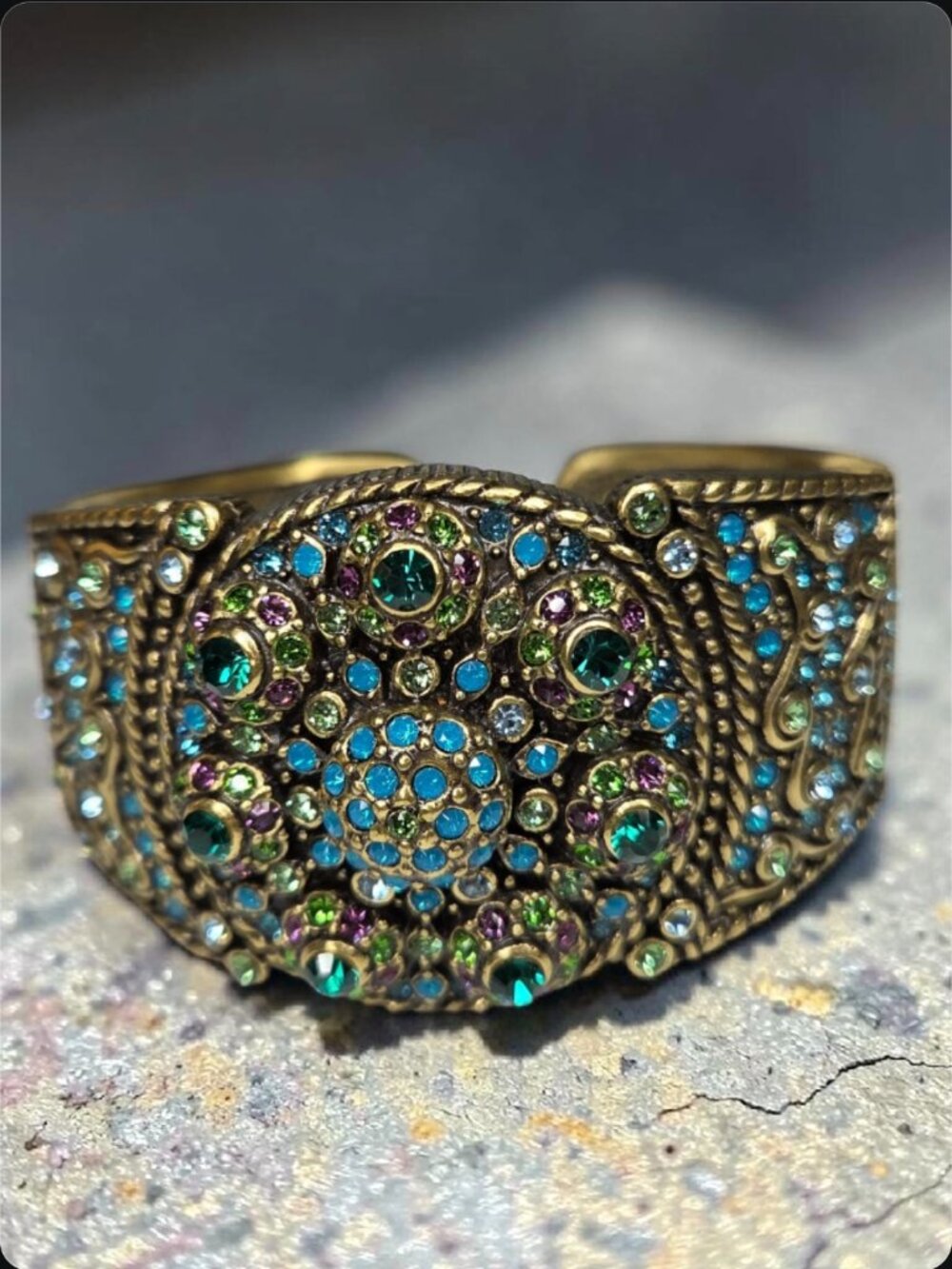 HEIDI DAUS Chunky Romantic Wide Cuff Bracelet